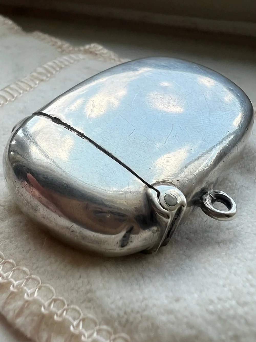 English Antique Sterling Silver Match Safe Vesta Case 925 Reynolds & Westwoods